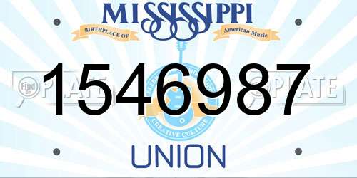 1546987 Mississippi License Plate