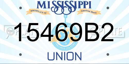 15469B2 Mississippi License Plate