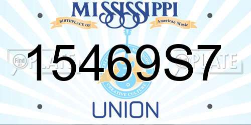 15469S7 Mississippi License Plate