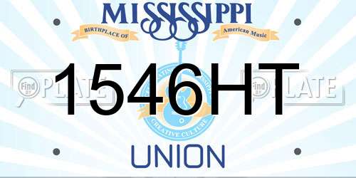 1546HT Mississippi License Plate