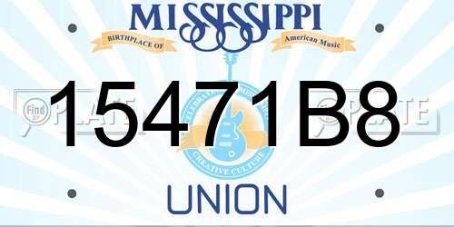 15471B8 Mississippi License Plate