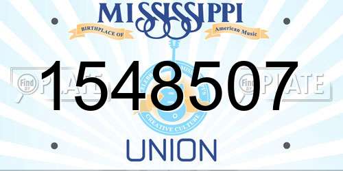 1548507 Mississippi License Plate