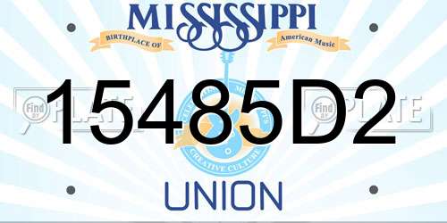 15485D2 Mississippi License Plate