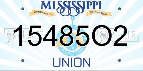 15485O2 Mississippi License Plate