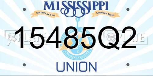 15485Q2 Mississippi License Plate