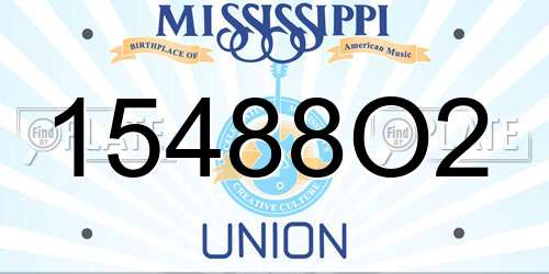15488O2 Mississippi License Plate