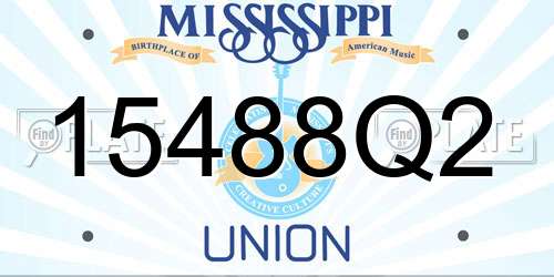 15488Q2 Mississippi License Plate