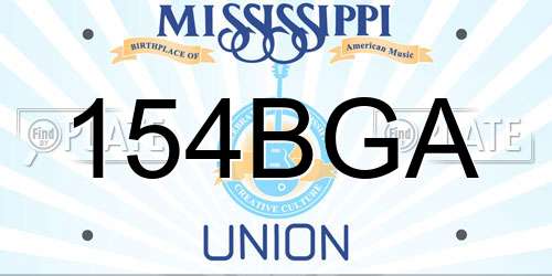 154BGA Mississippi License Plate