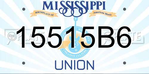 15515B6 Mississippi License Plate