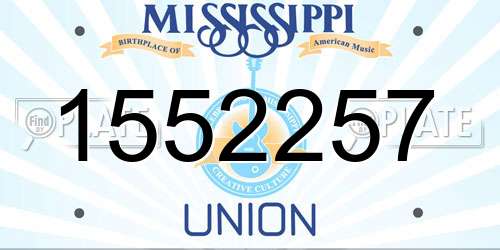 1552257 Mississippi License Plate
