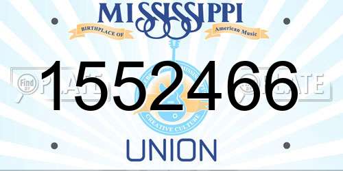 1552466 Mississippi License Plate