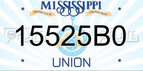 15525B0 Mississippi License Plate