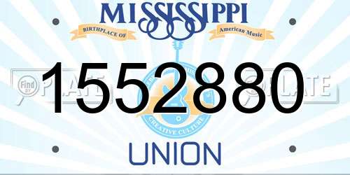 1552880 Mississippi License Plate