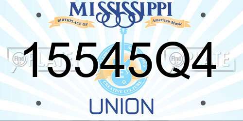 15545Q4 Mississippi License Plate