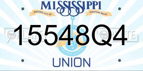 15548Q4 Mississippi License Plate