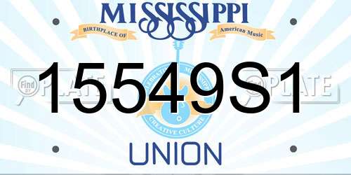 15549S1 Mississippi License Plate