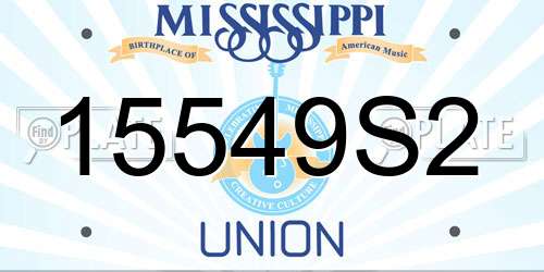 15549S2 Mississippi License Plate