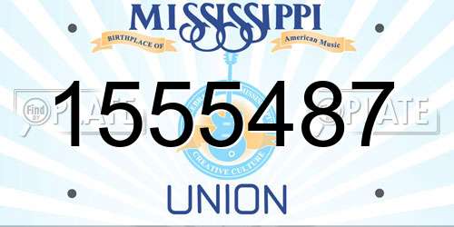 1555487 Mississippi License Plate