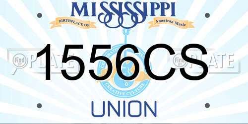 1556CS Mississippi License Plate