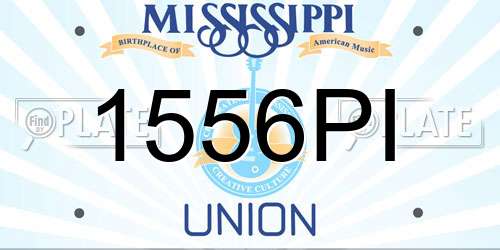 1556PI Mississippi License Plate