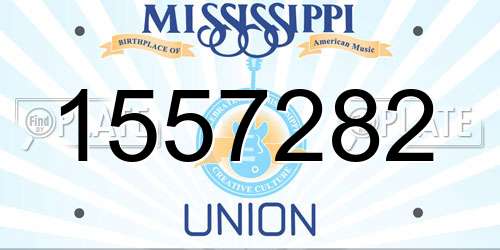 1557282 Mississippi License Plate