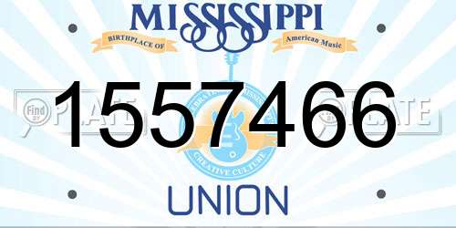 1557466 Mississippi License Plate