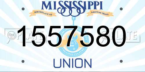 1557580 Mississippi License Plate