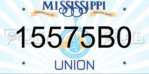 15575B0 Mississippi License Plate