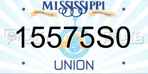 15575S0 Mississippi License Plate