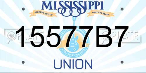 15577B7 Mississippi License Plate