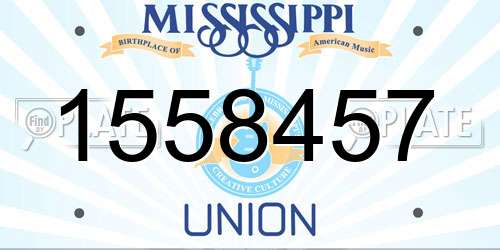 1558457 Mississippi License Plate