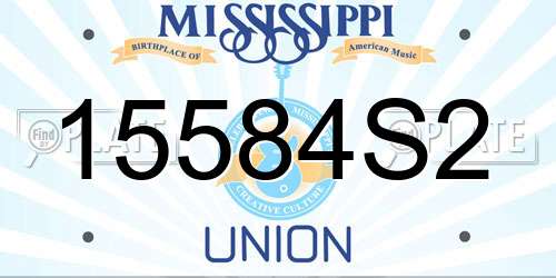 15584S2 Mississippi License Plate