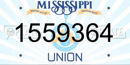 1559364 Mississippi License Plate