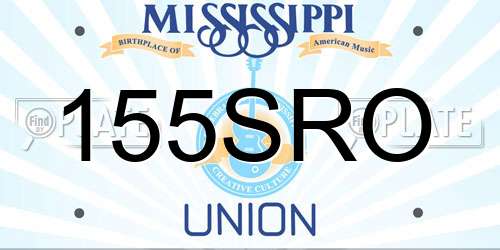 155SRO Mississippi License Plate