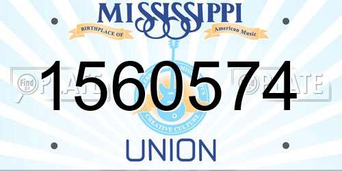 1560574 Mississippi License Plate