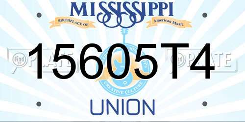 15605T4 Mississippi License Plate