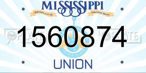 1560874 Mississippi License Plate