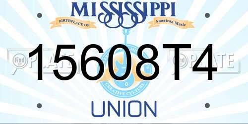 15608T4 Mississippi License Plate
