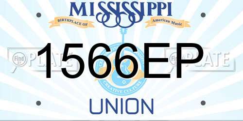 1566EP Mississippi License Plate