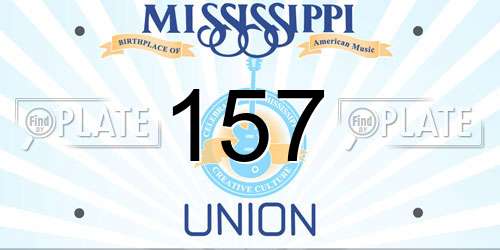 157 Mississippi License Plate