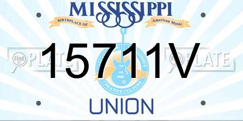 15711V Mississippi License Plate