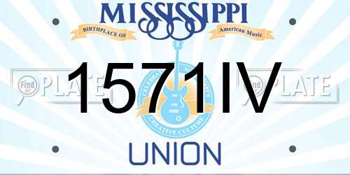 1571IV Mississippi License Plate