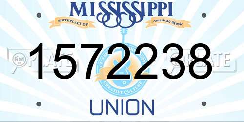 1572238 Mississippi License Plate
