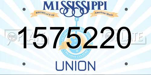1575220 Mississippi License Plate