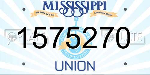 1575270 Mississippi License Plate