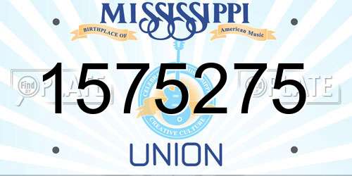 1575275 Mississippi License Plate