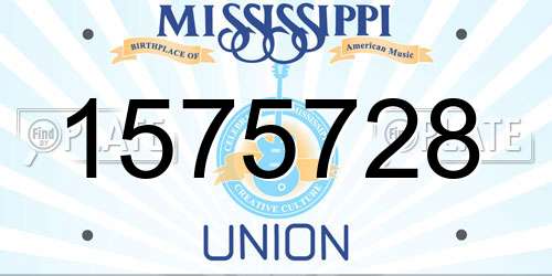 1575728 Mississippi License Plate