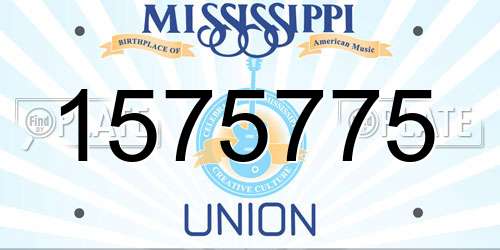 1575775 Mississippi License Plate