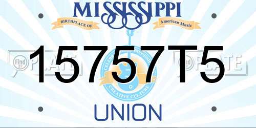 15757T5 Mississippi License Plate
