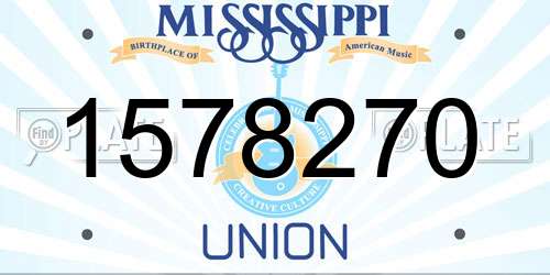 1578270 Mississippi License Plate
